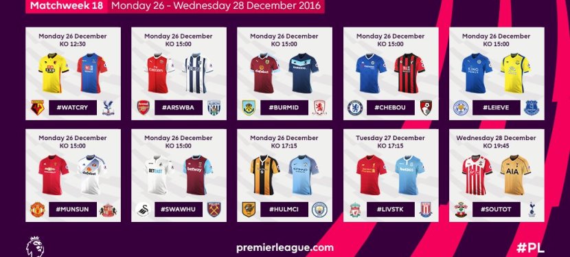 Premier League – 18.&nbsp;runde